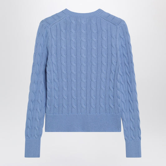 Polo Ralph Lauren Light blue cable-knit cotton cardigan