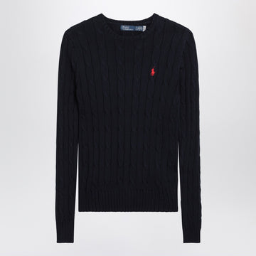 Polo Ralph Lauren Navy cotton cable-knit sweater