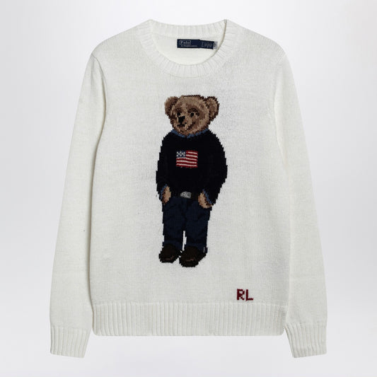 Polo Ralph Lauren White Polo Bear sweater