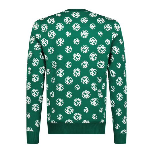 J.Lindeberg Gus Jacquard Golf Sweater  Rain Forest Sphere