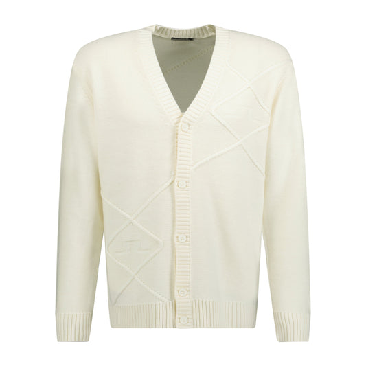 J.Lindeberg Clarke Knitted Golf Cardigan White