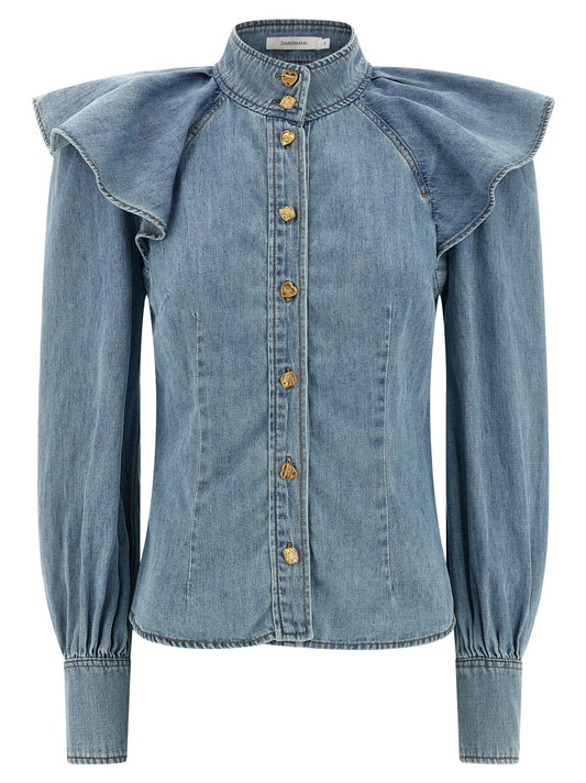 Zimmermann Crush Denim Blouse
