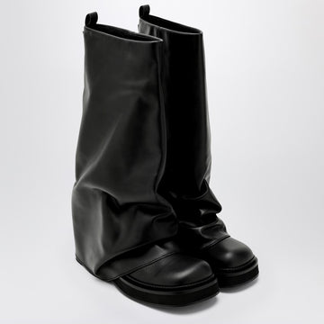 The Attico Combat Robin black leather boot