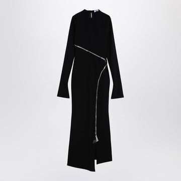The Attico Black midi dress with zip