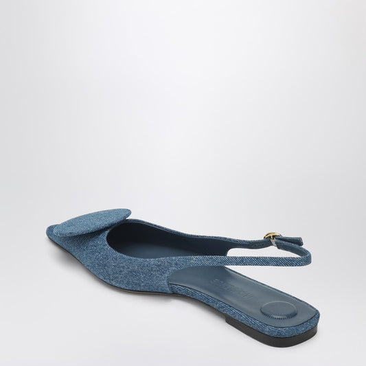 JACQUEMUS Ballerina slingback Duelo Plates in denim