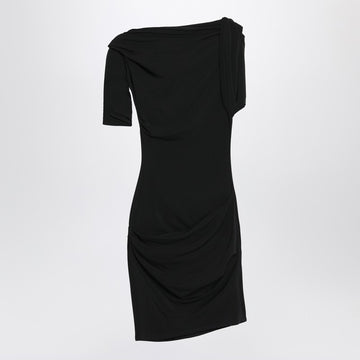 JACQUEMUS Black draped mini dress