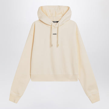 JACQUEMUS Light beige Gros Grain hooded sweatshirt