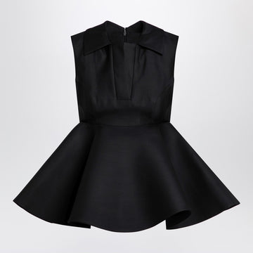 JACQUEMUS Black wool and silk Spalla Top