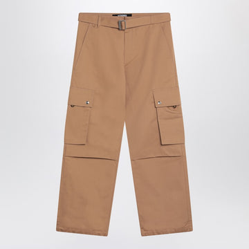 JACQUEMUS Camel-coloured cargo trousers