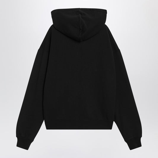 JACQUEMUS Black cotton zip-up hoodie