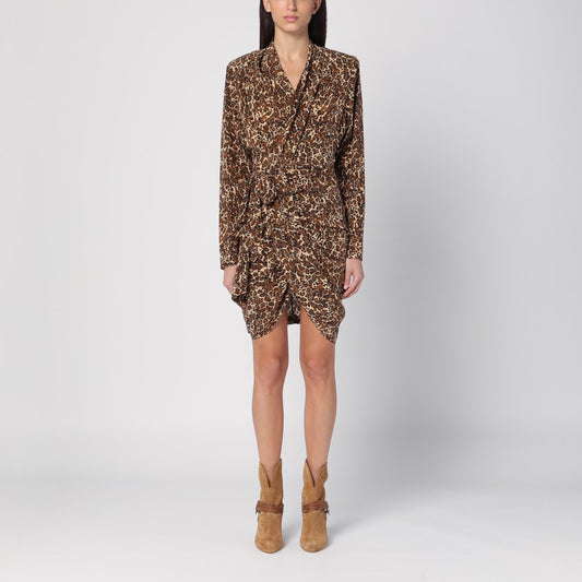 ISABEL MARANT Leopard print dress in silk blend