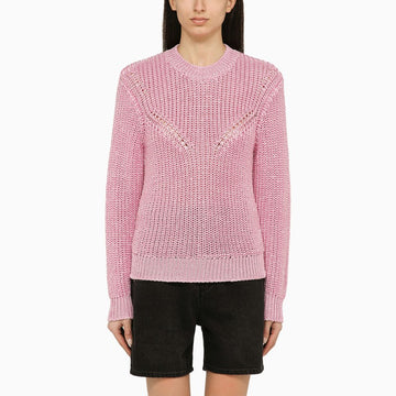 ISABEL MARANT Recycled polyester pink crew-neck jumper