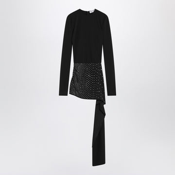 The Attico Mini black dress with thermostrass