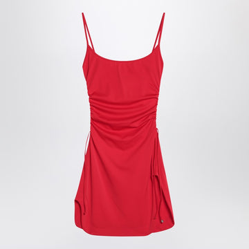 The Attico Red beach cover-up in stretch fabric