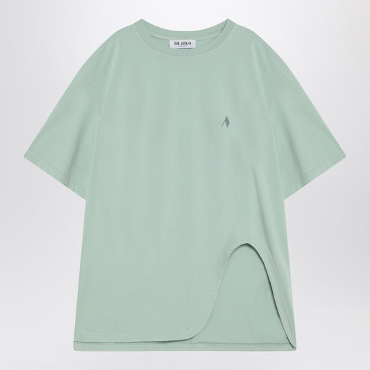 The Attico Mint green asymmetrical oversize T-shirt