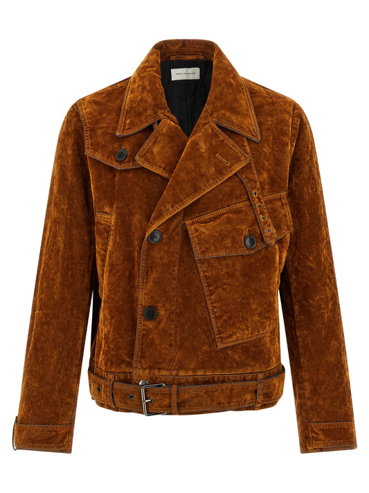 Dries Van Noten  Velvet Biker Jacket