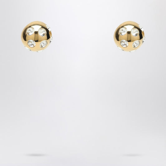 JACQUEMUS Square Round Earrings with rhinestones