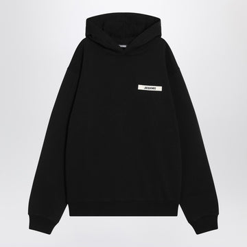 JACQUEMUS Black cotton hoodie