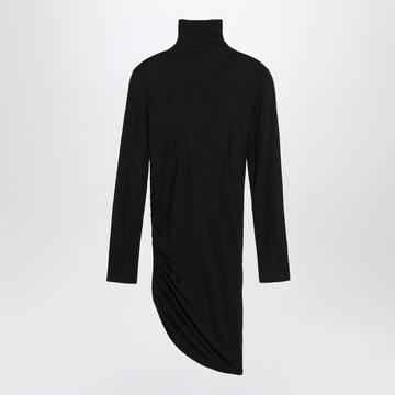 JACQUEMUS Black draped  Spallina dress