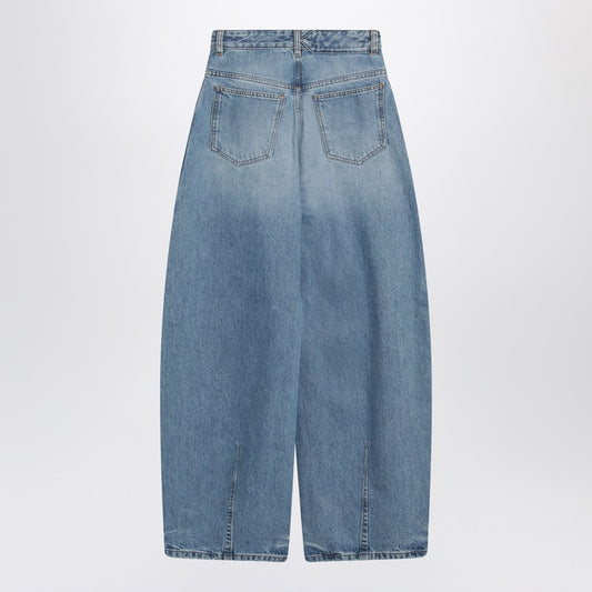 JACQUEMUS Blue Ovalo jeans with curved cut