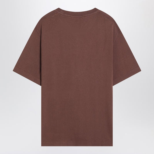 JACQUEMUS Brown cotton crew neck T-shirt
