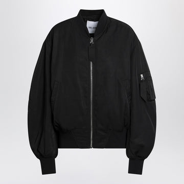 The Attico Black zip bomber jacket