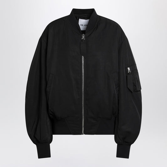 The Attico Black zip bomber jacket