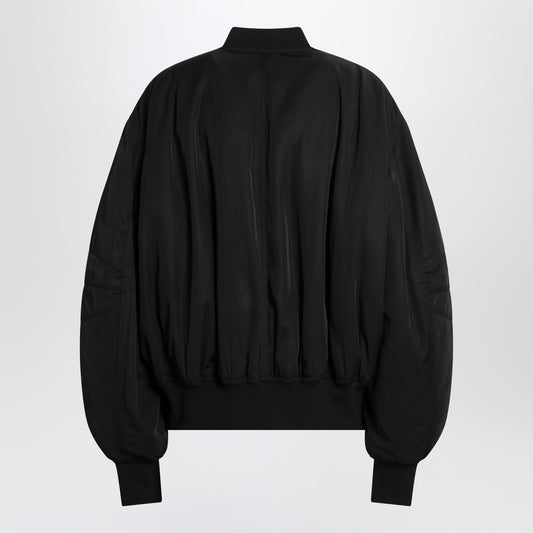 The Attico Black zip bomber jacket