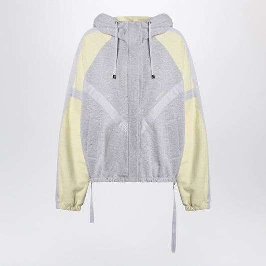 The Attico Grey/light yellow bomber sweatshirt