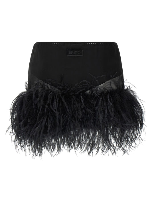 The Attico Feather Skirt