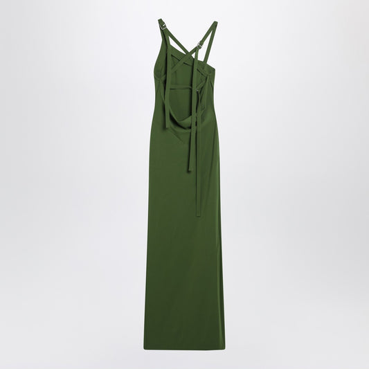 The Attico Long green dress with slit