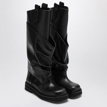 The Attico Black leather La Passeggiata boots
