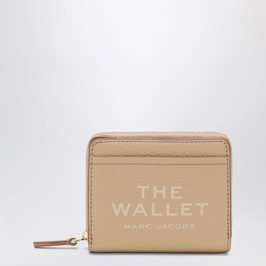 Marc Jacobs Mini beige full-grain leather wallet