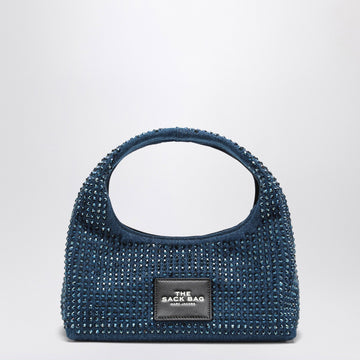 Marc Jacobs Borsa The Mini Sack in denim with rhinestones