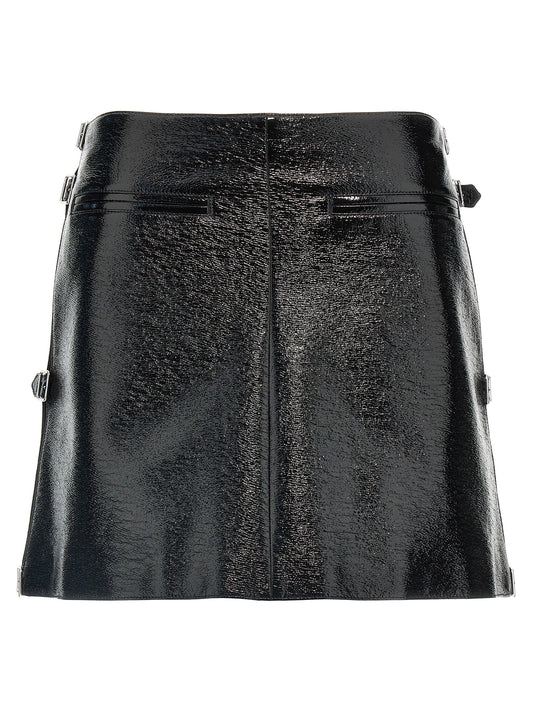 Courreges Mini Multi Sangle Vinyl Skirt