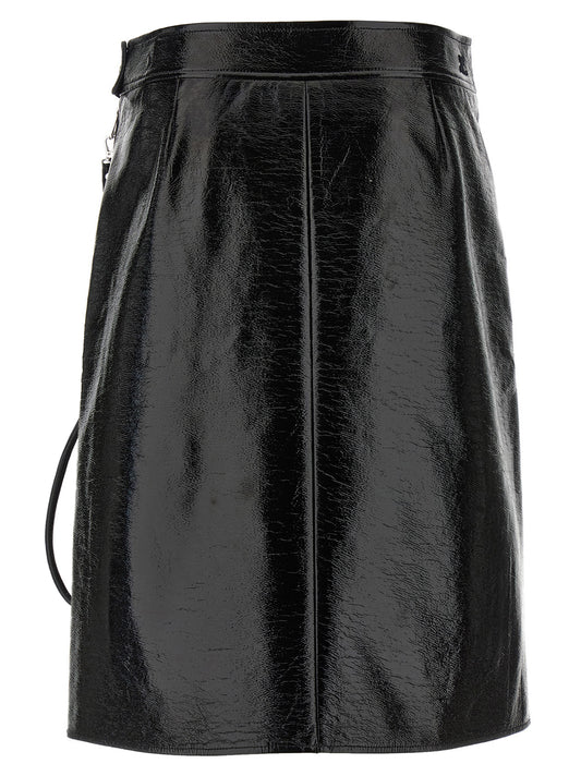 Courreges Zipped Vinyl Skirt