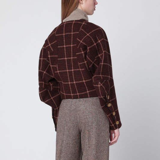 Vivienne Westwood Brown tartan wool pourpoint jacket