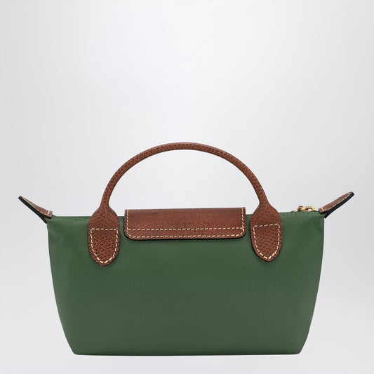Longchamp Le Pliage Original green clutch bag
