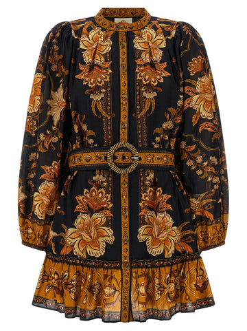 Farm Rio Majestic Garden Black Dress