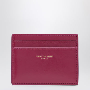 Saint Laurent Fuchsia leather credit card holder