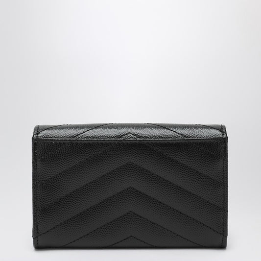 Saint Laurent Black Monogram Envelope small wallet