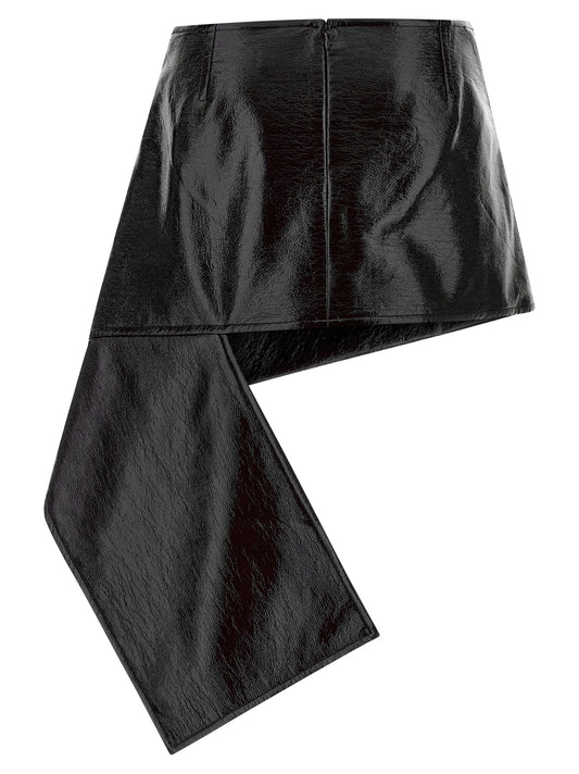 Courreges Fold Vinyl Mini Skirt