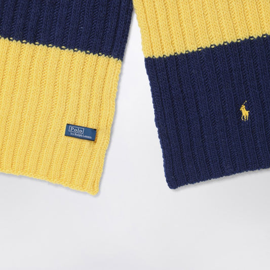 Polo Ralph Lauren Blue/yellow striped wool scarf
