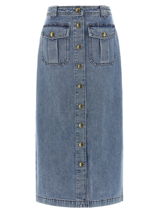 Zimmermann Denim Pencil Skirt