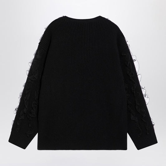 Valentino Black jumper with ruffles
