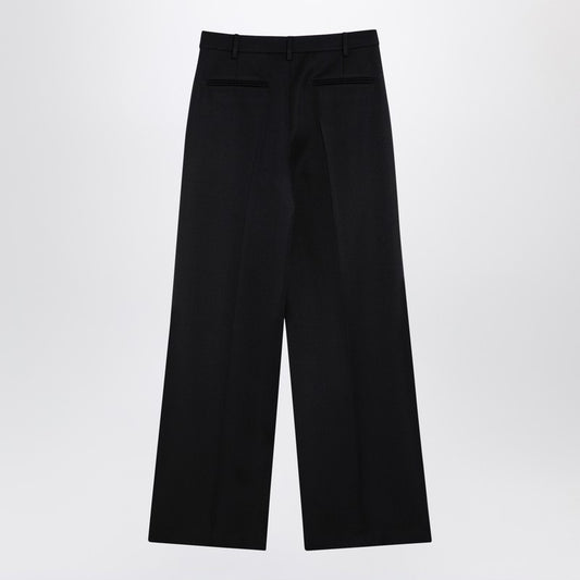 Valentino Black wool wide trousers