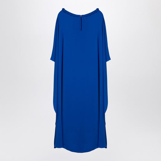 Valentino Electric blue silk midi dress