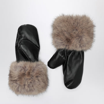 STAND STUDIO Jane gloves in leather and fur