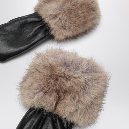 STAND STUDIO Jane gloves in leather and fur