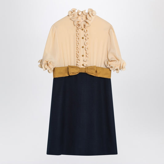 Valentino Mini dress with ruffles and bow in silk